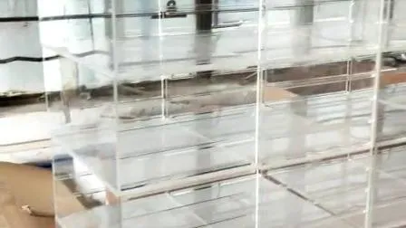 장미 1개용 서랍이 있는 고급 방수 아크릴 꽃 상자